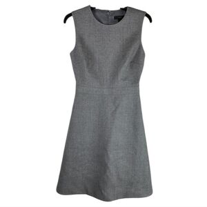 J.Crew Sleeveless Grey Wool A-Line Dress
